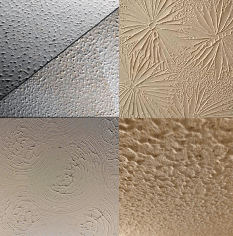 textured paint examples - what does asbestos look like